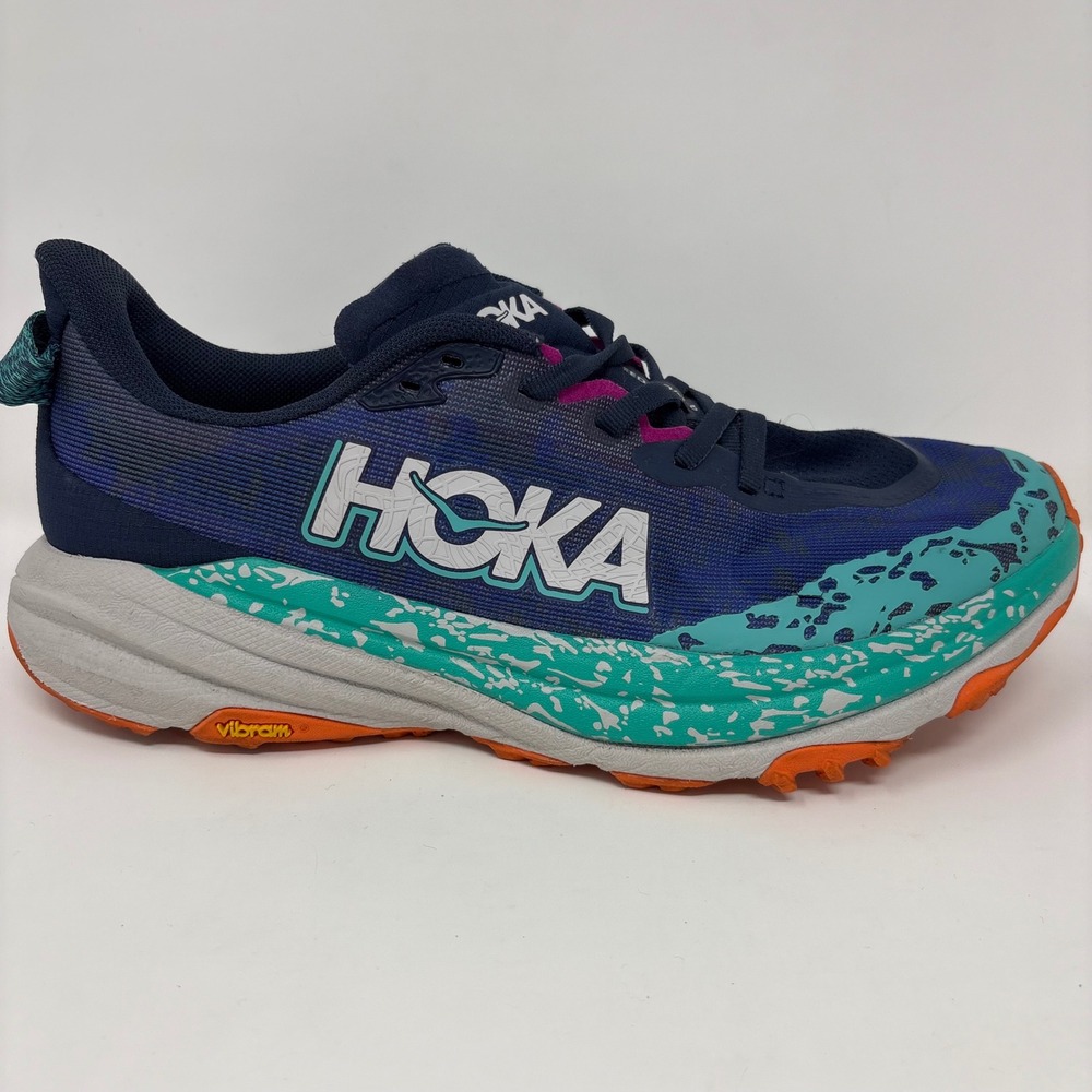 Hoka Speedgoat 6 Womens Size 9 Blue Grey Trail Running Shoes (1147811 VYM)